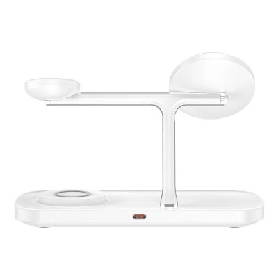 5. Tech-Protect QI15W-A45 3in1 kabelloses Ladegerät mit MagSafe für Apple -Geräte – Weiß