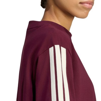 5. Damen-T-Shirt adidas Essentials 3-Stripes Boyfriend bordeaux KX0793