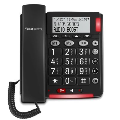7. amplicomms Bigtel 48 Plus Analogtelefon Anrufername und --ID Dunkelgrau