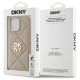 8. DKNY Quilted Stack Logo iPhone 14 Pro Max Hülle – Beige