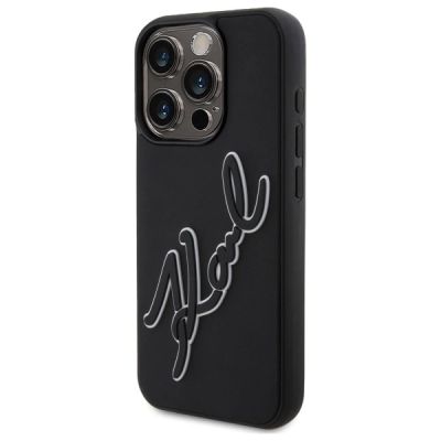 2. Karl Lagerfeld 3D Rubber Signature Case für iPhone 15 Pro - Schwarz