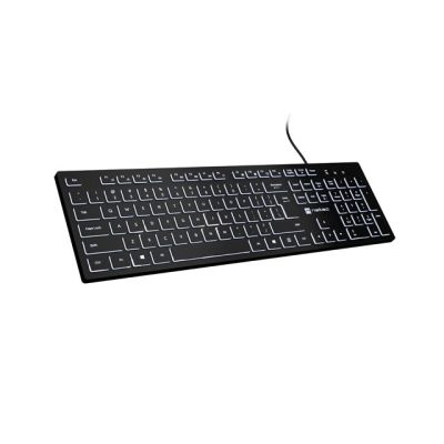 3. NATEC HERRING GLOW US-TASTATUR MIT WEISSER HINTERGRUNDBELEUCHTUNG