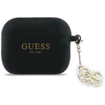 Guess Silikon-4G-Charm-Hülle für AirPods Pro 3 – Schwarz