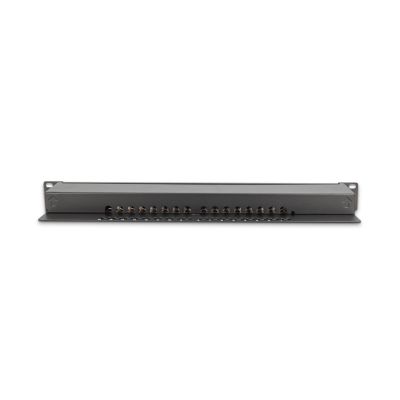 5. Digitus Patchpanel 19 Zoll, 16x RJ45, LSA-Level, Cat. 6, geschirmt, 1 HE, schwarz, Kabelführung