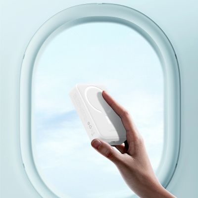 12. Baseus EnerFill FM41 20000mAh 20W Magnetische Powerbank mit USB-C-zu-USB-C-Kabel (30 cm) – Weiß