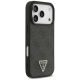 4. Guess Leather 4G Triangle Strass MagSafe Case für iPhone 17 Pro - Schwarz