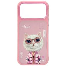 Nimmy Cool&Cute 2.0 Katzenhülle für iPhone 17 Pro - Rosa