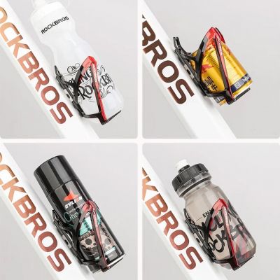 6. Rockbros FK338 Fahrrad-Flaschenhalter, Schwarz und Rot