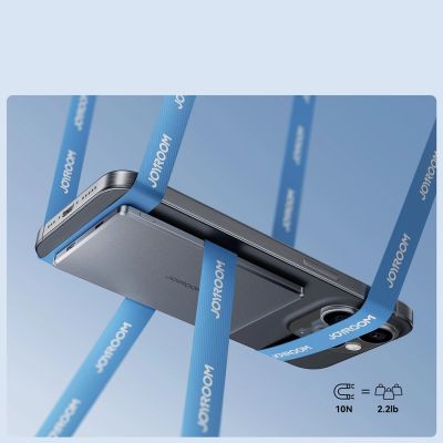 12. Powerbank Joyroom JR-PBM08 5000mAh 20W ultradünn mit induktivem Laden - grau
