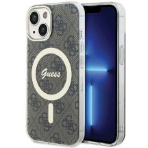 Guess IML 4G MagSafe iPhone 15 Plus Hülle - Braun