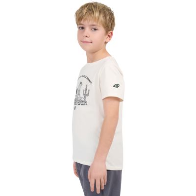 4. Jungen-T-Shirt 4F M2815 cremeweiß 4FJWSS26TTSHM2815 11S