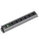 3. Bachmann 300.003 2 m Verteiler 6 x Netzwerkdosen Innenbereich Schwarz