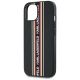 5. Karl Lagerfeld Saffiano Athleisure Stripes Cord iPhone 15 Hülle - Rot
