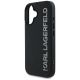 6. Karl Lagerfeld HC 3D Rubber Längliche Glitzer iPhone 16 Hülle - Schwarz