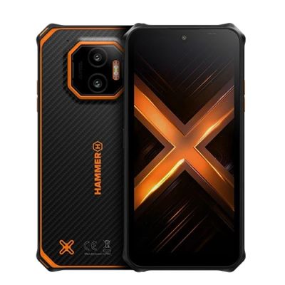 2. Hammer | Energy X2 | Schwarz/Orange | 6,1 Zoll | IPS | 1560 x 720 Pixel | Mediatek | Dimensity 6300 | 6 GB RAM | 128 GB Speicher | microSD | Dual-SIM | 4G | 5G | 50 MP Hauptkamera | Android | 15 | 5000 mAh