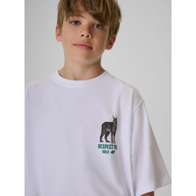 3. Normales bedrucktes Jungen-T-Shirt 4F 4FJKAW26TTSHM4457-10S