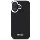 3. DKNY Plain Silver Logo MagSafe Hülle für iPhone 16 – Schwarz