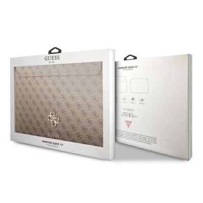 5. Guess 4G Big Logo-Hülle für einen 13-Zoll-Laptop – braun