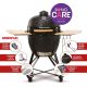 7. Kamado Bono Grande Keramikgrill, 58 cm (23 Zoll), Kamado-Grillwagen, Holzkohle (Brennstoff), Schwarz