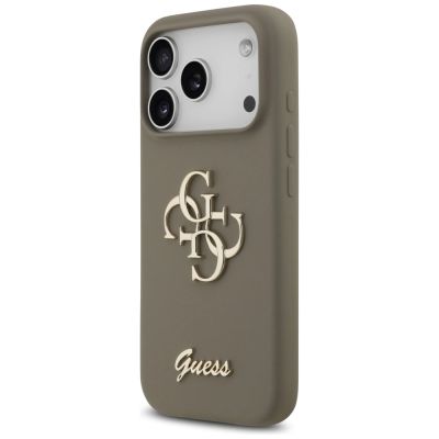 2. Guess Silicone Big 4G Script Case für iPhone 17 Pro Max - Braun