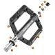 3. Rockbros BP2501 Reflektierende Nylon-Fahrradpedale – Schwarz