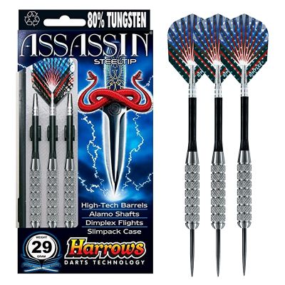 6. Harrows ASSASSIN HEAVY Steeltip Darts