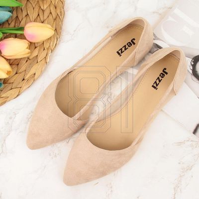 6. Jezzi W EVE59B beige Ballerinas mit spitzer Zehenpartie 