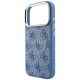 6. Guess Embossed 4G Classic MagSafe Hülle für iPhone 17 Pro Max / 18 Pro Max – Blau