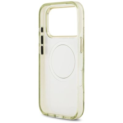 7. Guess IML Glitter Flowers Triangle MagSafe Hülle für iPhone 18 Pro Max / 17 Pro Max – grün