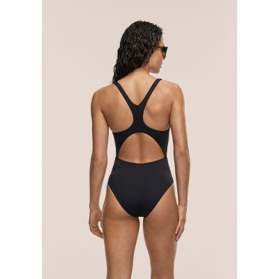 6. CASALL Badeanzug mit tiefem Racerback-Rücken, Schwarz