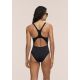 6. CASALL Badeanzug mit tiefem Racerback-Rücken, Schwarz