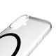 8. Puro Lite Mag TPU+PC Hülle kompatibel mit MagSafe für iPhone 17 - Transparent mit schwarzem Ring