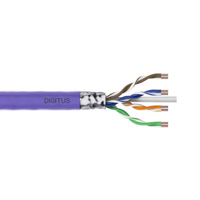 5. Digitus Cat.6 Installationskabel, F/UTP, B2ca, AWG 23/1, LSOH, 500 m, Lila, auf Rolle