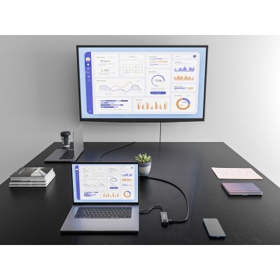 7. Equip 133489 Kabelgebundene Dockingstation USB 3.2 Gen 1 (3.1 Gen 1) Typ-C Grau