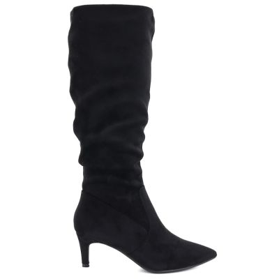 5. Sergio Leone KZ-28 Schwarze Wildleder-Stiefeletten mit niedrigem Absatz und Isolierung