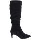 5. Sergio Leone KZ-28 Schwarze Wildleder-Stiefeletten mit niedrigem Absatz und Isolierung