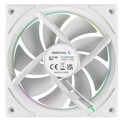 4. DeepCool FL12 SE WH 3-in-1 Computergehäuselüfter, 12 cm, Weiß