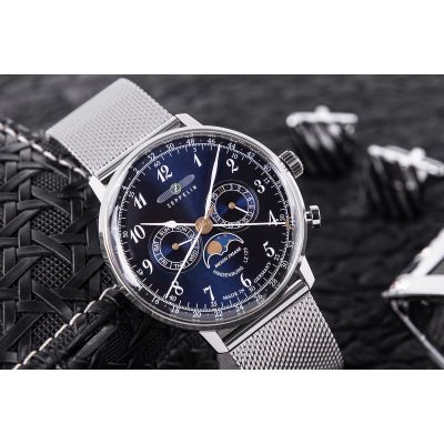 4. Herrenuhr ZEPPELIN LZ129 Hindenburg 7036M-3 + Box