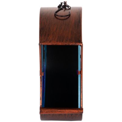 4. Gartendekoration 22,5 x 8 x 22 cm Hängelaterne aus Buntglas