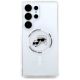 3. Karl Lagerfeld Button Karl & Choupette Heads Gedrucktes Logo MagSafe Samsung Galaxy S25 Ultra Hülle weiß