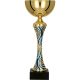 3. Gold- und blauer Metallbecher