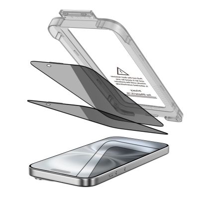 2. Tech-Protect Quick Set Spy+ Privacy Glass 2er-Pack für iPhone 15 / 16