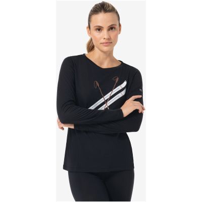 3. Damen-Langarmshirt SUPER.NATURAL W Kryssede Ski LS schwarz