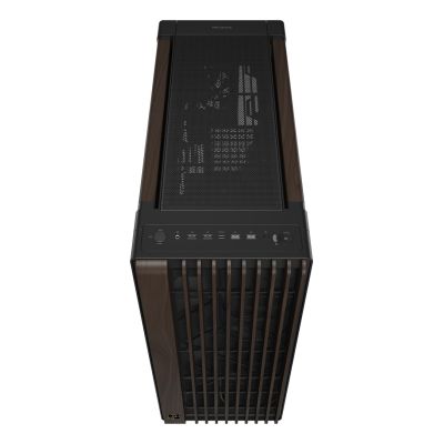 25. ASUS ProArt PA602 Wood Edition Modern Black – Midi-Tower mit Metallfront, Schwarz, Holz