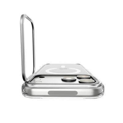 5. Spigen Ultra Hybrid Optik S MagSafe Hülle für iPhone 18 Pro / 17 Pro – Transparent Silber