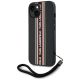 2. Karl Lagerfeld Saffiano Athleisure Stripes Cord iPhone 15 Hülle - Rot