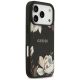 4. Guess Grained Flowers Classic Logo MagSafe Hülle für iPhone 17 Pro - Schwarz