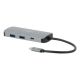 Mobilis 001382 Kabelgebundene Dockingstation USB 3.2 Gen 1 (3.1 Gen 1) Typ-C Schwarz, Grau