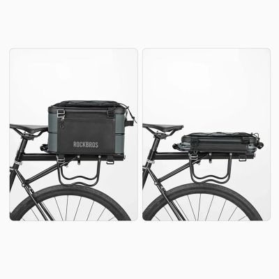 2. Rockbros A30 ROAD TO SKY Faltbare Fahrradtasche für den Kofferraum 15-30L - Grau