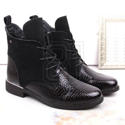 10. Filippo W PAW476 isolierte Stiefeletten aus schwarzem Lackleder